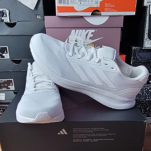 Adidas Run Falcon 5 White Running Shoes Size 12